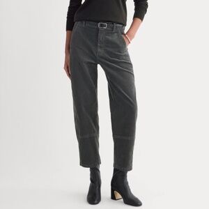 NWT Everlane Utility Barrel Pants in Corduroy Graphite Size 10